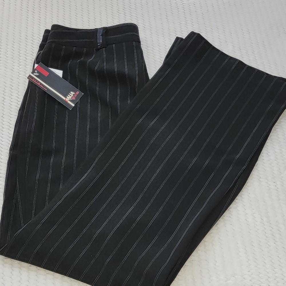 Dalia Collection Brand New Black White Striped Pants